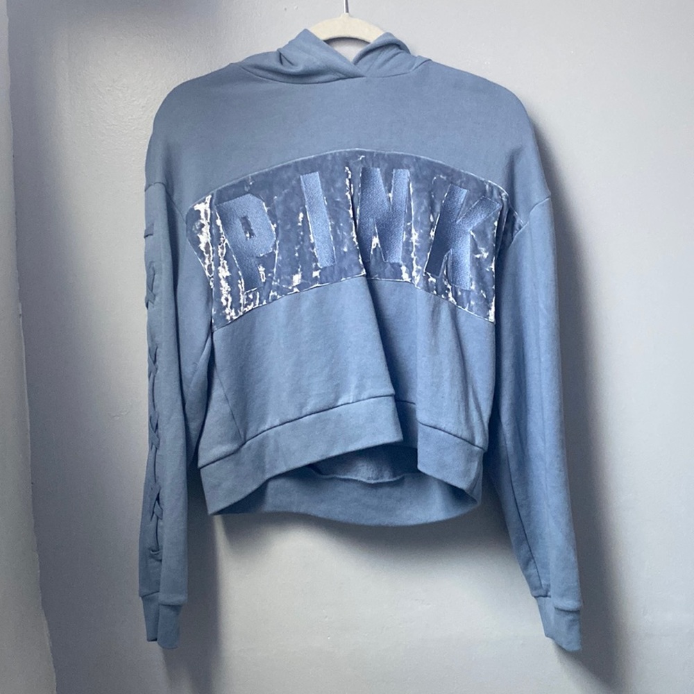Blue cropped sweater